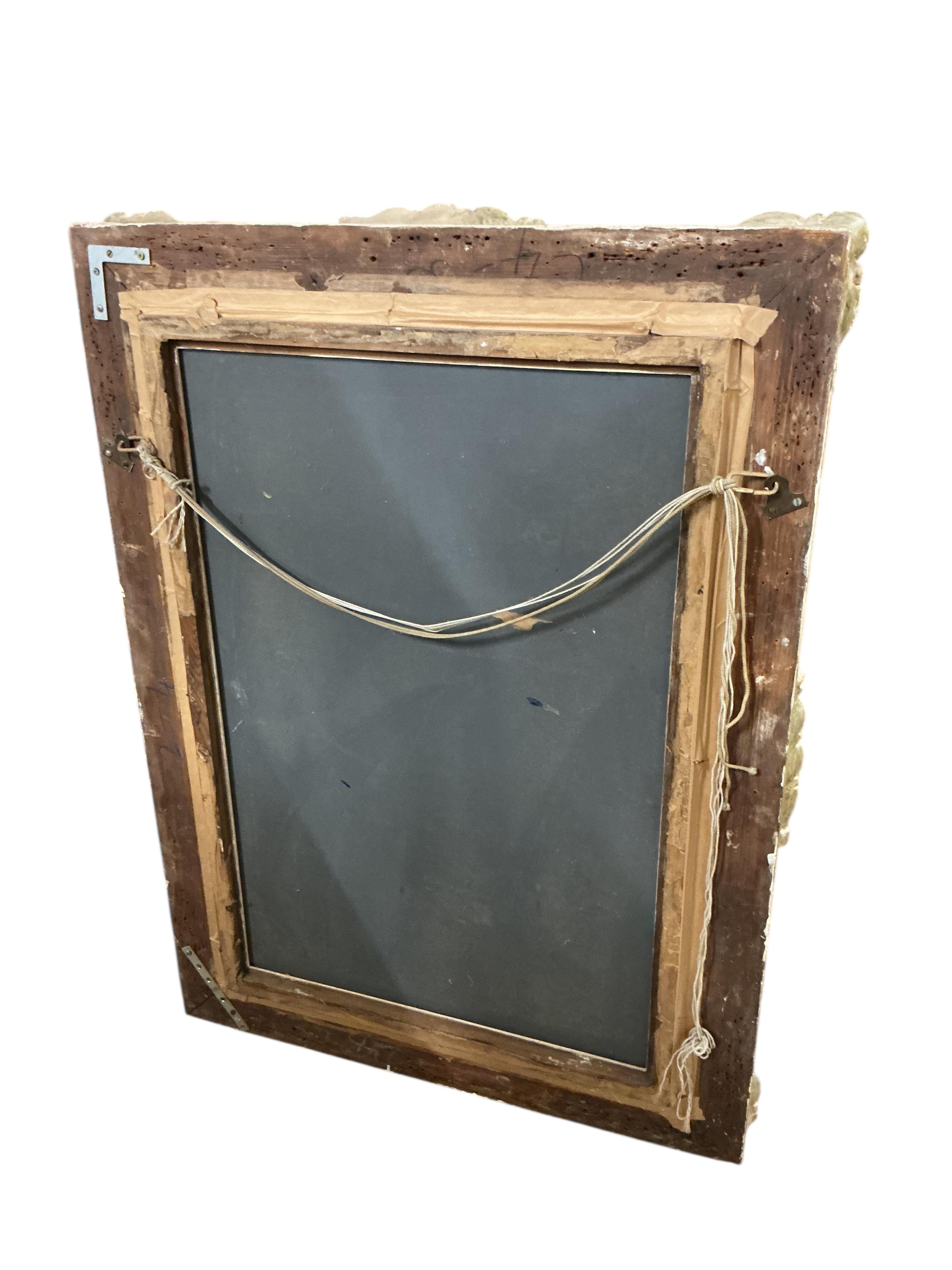 A Victorian style giltwood and composition wall mirror, width 81cm, height 110cm